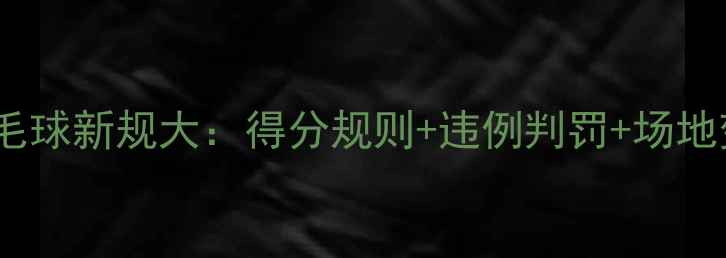 图片 🔥必看！羽毛球新规大：得分规则+违例判罚+场地变化全攻略1
