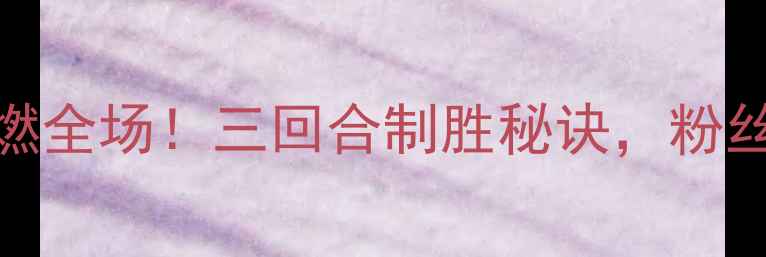 图片 🔥拳王史蒂文斯最新比赛爆燃全场！三回合制胜秘诀，粉丝直呼这就是教科书级攻防🥊