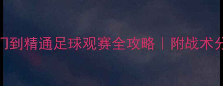 图片 🔥新手必看！从入门到精通足球观赛全攻略｜附战术分析+文化冷知识💥1