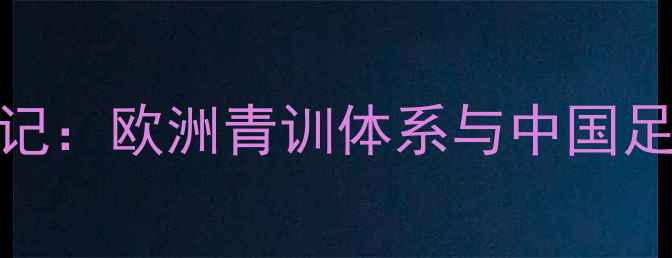 图片 🔥旅欧球员成长记：欧洲青训体系与中国足球的蜕变之路🔥