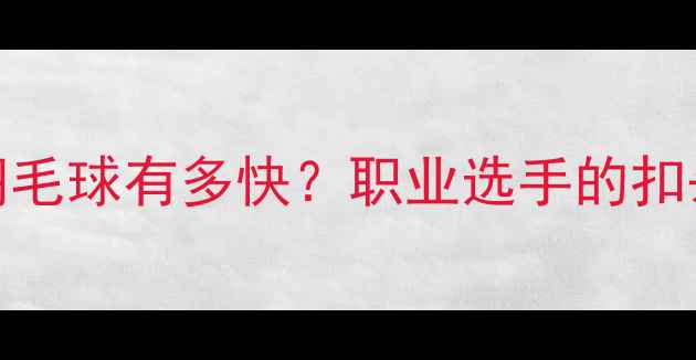 图片 🔥时速390公里的羽毛球有多快？职业选手的扣杀秘籍与训练方法1