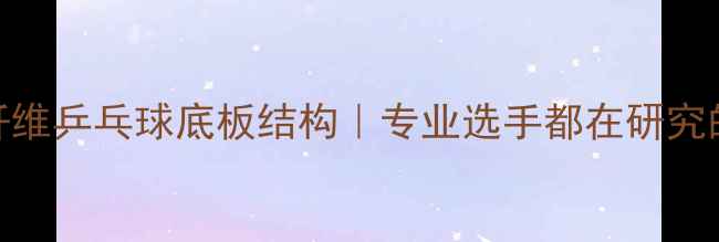 图片 🔥最新碳纤维乒乓球底板结构｜专业选手都在研究的黑科技！