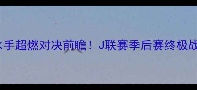 图片 🔥札幌冈萨多vs横滨水手超燃对决前瞻！J联赛季后赛终极战，谁将问鼎王座？🏆1