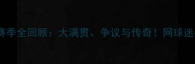图片 🔥李娜赛季全回顾：大满贯、争议与传奇！网球迷必看！2