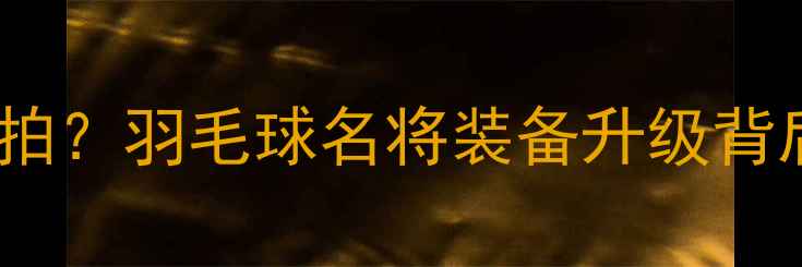 图片 🔥林丹为何换球拍？羽毛球名将装备升级背后的科学逻辑🔥1