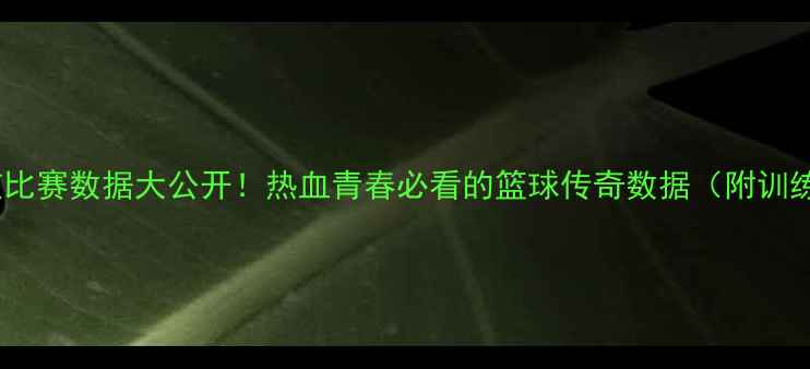 图片 🔥樱木花道比赛数据大公开！热血青春必看的篮球传奇数据（附训练技巧）🔥1
