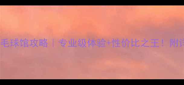 图片 🔥湛江车城羽毛球馆攻略｜专业级体验+性价比之王！附详细预约指南1