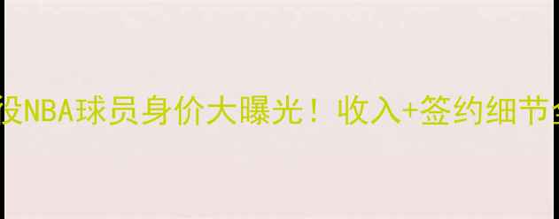 图片 🔥现役NBA球员身价大曝光！收入+签约细节全🔥2