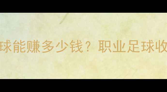图片 🔥球员进球能赚多少钱？职业足球收入真相🔥