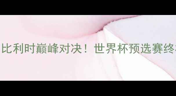 图片 🔥瑞士vs比利时巅峰对决！世界杯预选赛终极战全🔥