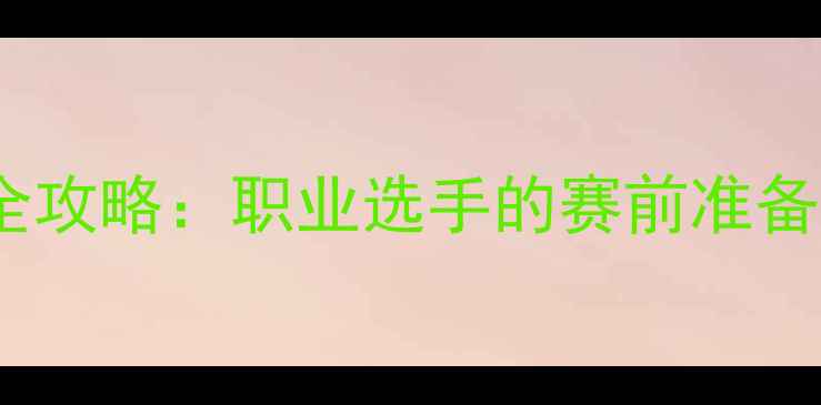 图片 🔥网球赛前体检全攻略：职业选手的赛前准备流程与注意事项2