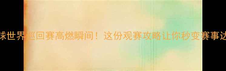 图片 🔥羽毛球世界巡回赛高燃瞬间！这份观赛攻略让你秒变赛事达人🏸💥