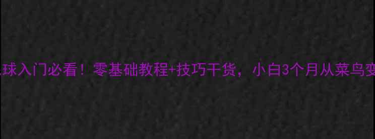 图片 🔥羽毛球入门必看！零基础教程+技巧干货，小白3个月从菜鸟变大神2