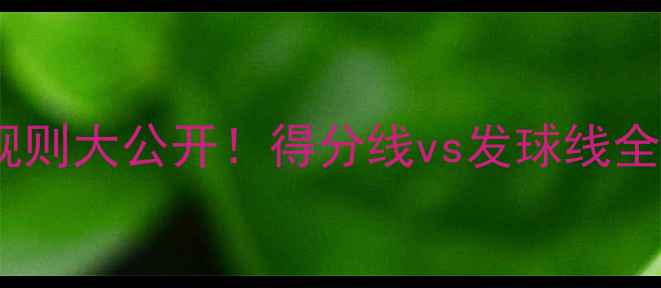 图片 🔥羽毛球单双打端线规则大公开！得分线vs发球线全对比图+实战避坑指南
