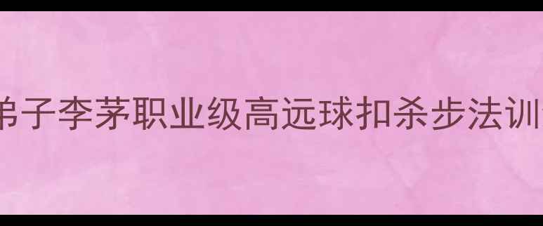 图片 🔥羽毛球零基础必看林丹亲传弟子李茅职业级高远球扣杀步法训练，保姆级教程助你速成！🏸1