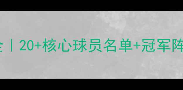 图片 🔥老鹰队赛季全｜20+核心球员名单+冠军阵容深度拆解✨2