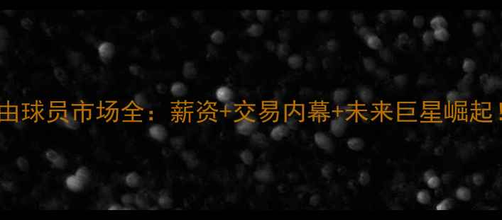 图片 🔥自由球员市场全：薪资+交易内幕+未来巨星崛起！🔥1