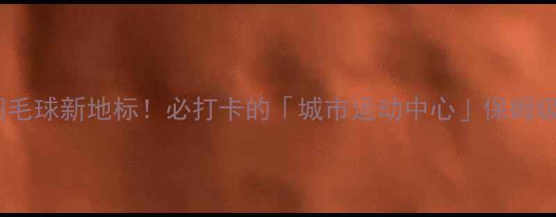 图片 🔥西宁羽毛球新地标！必打卡的「城市运动中心」保姆级攻略💥1