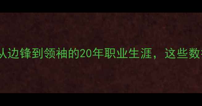 图片 🔥贝克鲍传奇全｜从边锋到领袖的20年职业生涯，这些数据颠覆你的认知！2