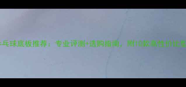 图片 🔥重型乒乓球底板推荐：专业评测+选购指南，附10款高性价比型号对比2