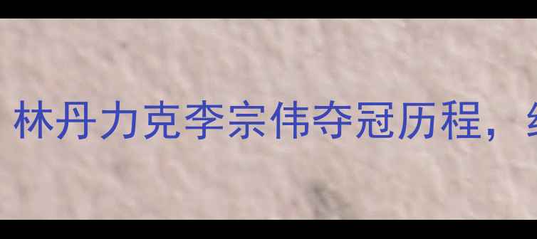 图片 🔥🏆杭州亚运会羽毛球：林丹力克李宗伟夺冠历程，经典比赛回顾与幕后故事