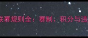 世界乒乓球联赛规则全赛制积分与违规处罚详解