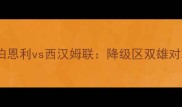英超保级生死战伯恩利vs西汉姆联降级区双雄对决谁能绝地反击