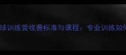 李矛羽毛球训练营收费标准与课程专业训练如何定价