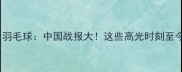 亚运羽毛球中国战报大这些高光时刻至今难忘