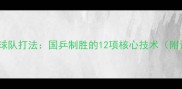 中国乒乓球队打法国乒制胜的12项核心技术附训练指南