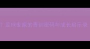 FIFA球员儿子如何逆袭足球世家的青训密码与成长启示录从天才萌娃到职业新星