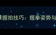 羽毛球高远球握拍技巧握拳姿势与发力方法全