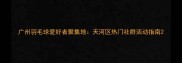 广州羽毛球爱好者聚集地天河区热门社群活动指南