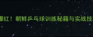 朝鲜国乒新星金仲爆红朝鲜乒乓球训练秘籍与实战技巧附训练视频