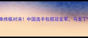 里约奥运会乒乓球女单终极对决中国选手包揽冠亚军马龙丁宁刘诗雯谁更惊艳