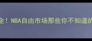 球员选项全NBA自由市场那些你不知道的合同门道