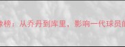 NBA球星偶像榜从乔丹到库里影响一代球员的篮球传奇