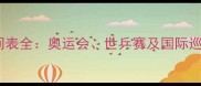 乒乓球赛事时间表全奥运会世乒赛及国际巡回赛最新安排