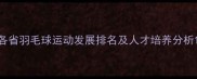 各省羽毛球运动发展排名及人才培养分析