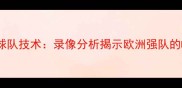 德国乒乓球队技术录像分析揭示欧洲强队的崛起秘诀