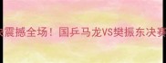 中国男单乒乓球巅峰对决震撼全场国乒马龙VS樊振东决赛技术与赛事影响全记录