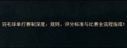 羽毛球单打赛制深度规则评分标准与比赛全流程指南