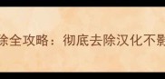 最新足球经理FM汉化包移除全攻略彻底去除汉化不影响游戏平衡与兼容性指南