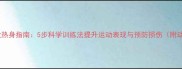 羽毛球专业热身指南5步科学训练法提升运动表现与预防损伤附动作分解