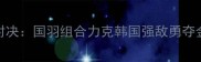 羽毛球男子双打决赛巅峰对决国羽组合力克韩国强敌勇夺金牌含精彩回放与战术