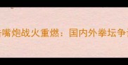 中国拳击嘴炮战火重燃国内外拳坛争议与竞技
