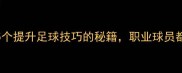 koffi球员必看5个提升足球技巧的秘籍职业球员都在用的训练方法