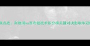 英超焦点战利物浦vs西布朗战术积分榜关键对决影响争冠格局