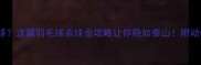 不会跳杀球这篇羽毛球杀球全攻略让你稳如泰山附动作分解图