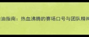 全运会加油指南热血沸腾的赛场口号与团队精神激励法